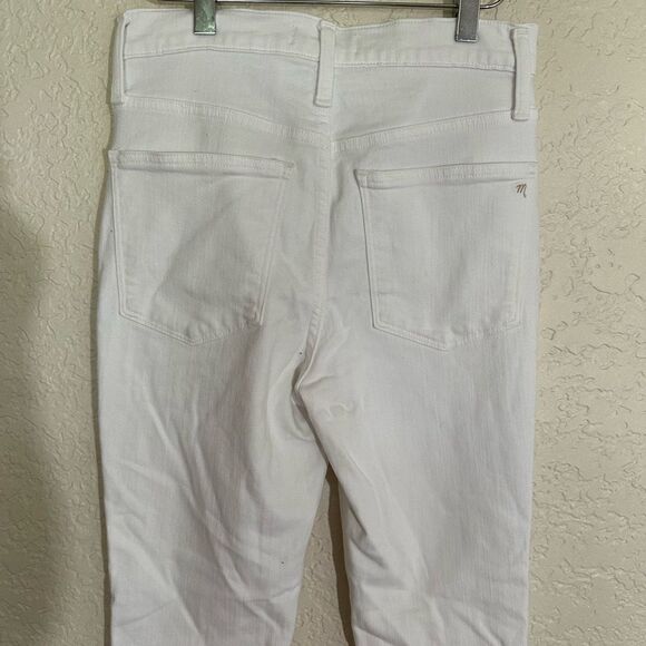 Madewell White 10" High Rise‎ Skinny Stretchy Jeans Size 27 - Picture 10 of 11